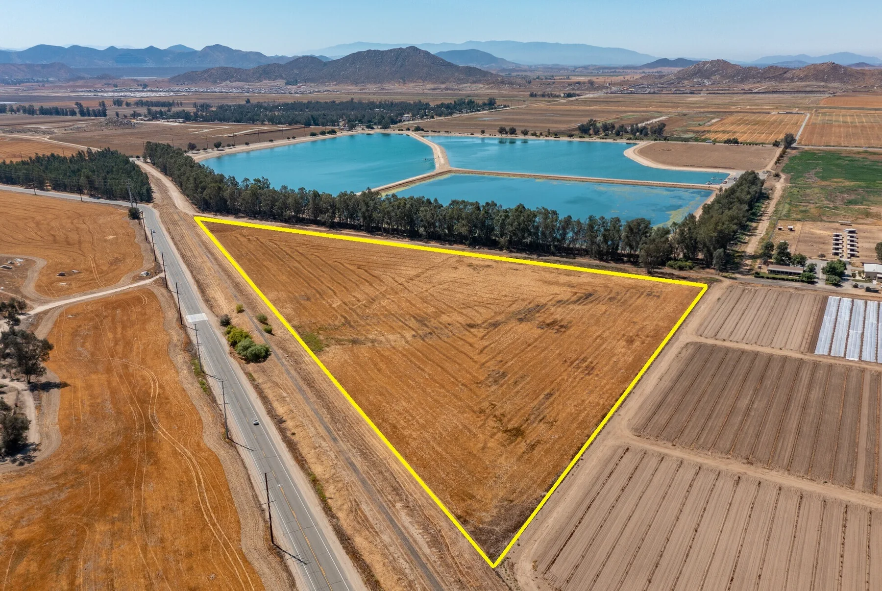 Aerial view of a Meadow Highlands land project